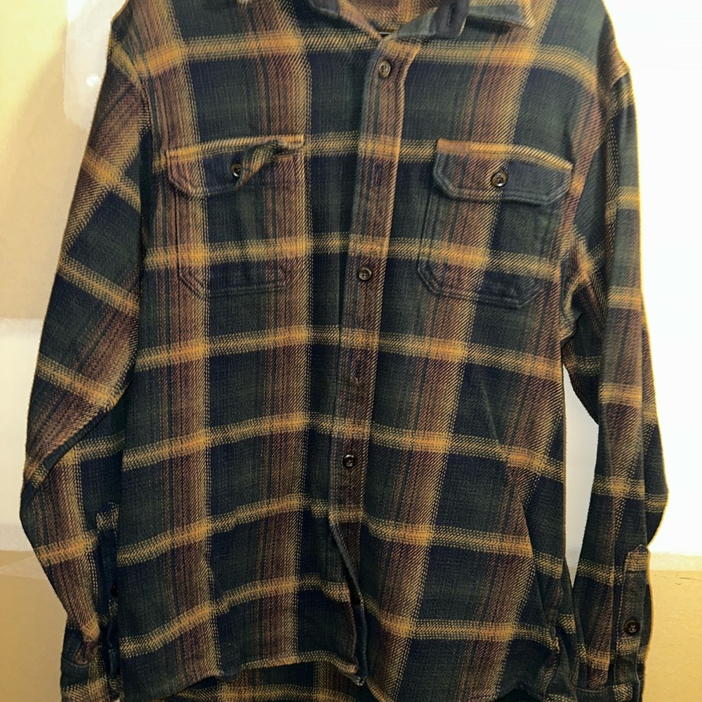 Orvis Men's Plaid Button Down Shirt - Green and Brown
